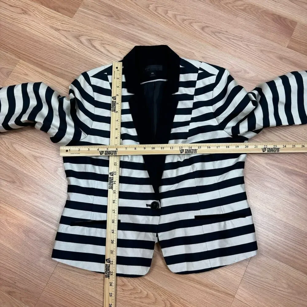 Women’s PXL Nautical Stripe Blazer Navy Cream Stripe Classiccore Preppy Academia